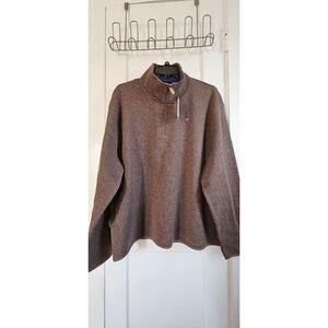 NWT Crown‎ & Ivy 1/4 Zip Pullover Mens XXL boar brown Sweater warm cozy soft